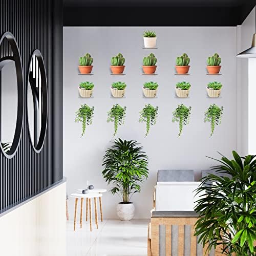 Trailwalk Acrylic Floating Shelf 16 Pack - Clear Modern Wall Storage