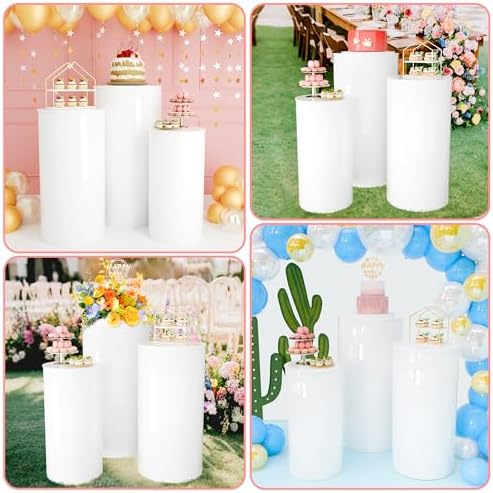 GALAGLAM Party Cylinder Pedestal Stand 3Pcs