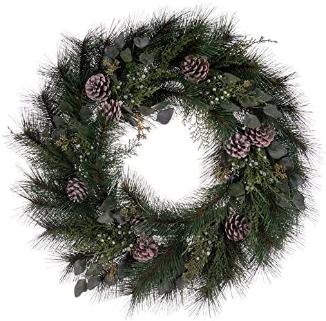 Vickerman 30 Inch Artificial Long Leaf Pine Wreath