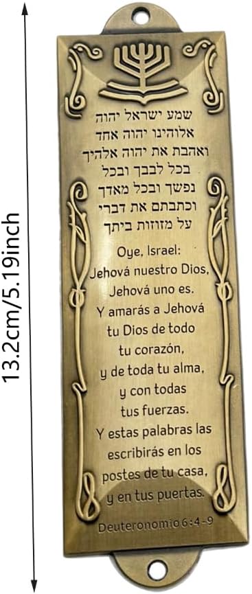 REDYY Door Plaque Spanish Style Antique Metal Mezuzah