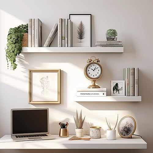 LaVie Home Floating Shelves Set of 3 Modern White
