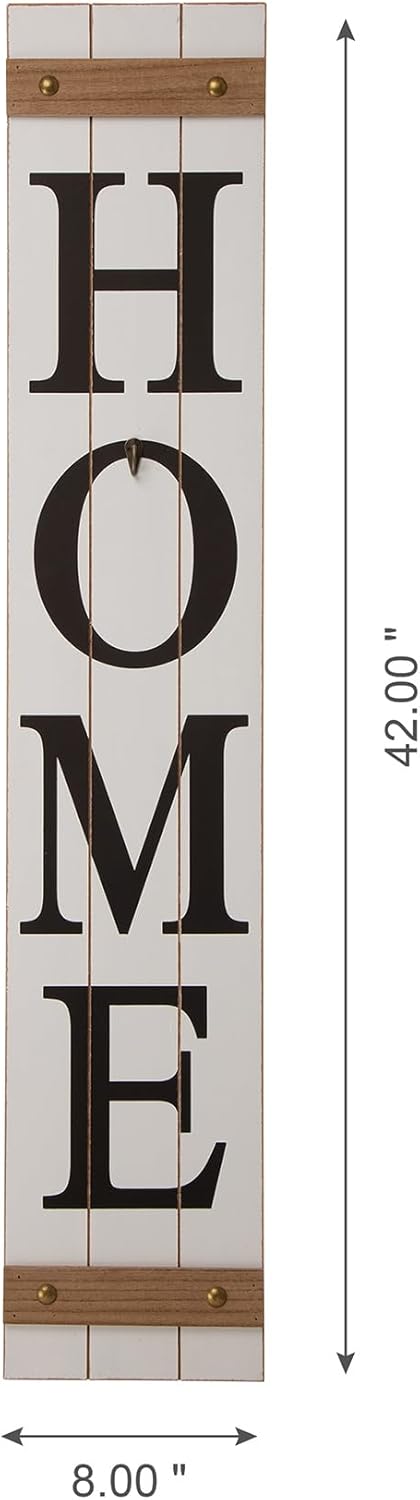 Glitzhome Wooden Rustic Farmhouse Wall Decor Welcome Sign
