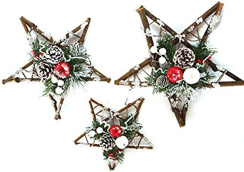 Natural Grapevine Star Shape Wreath DIY Christmas Decoration 12 Inches