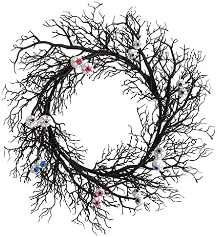 Nearly Natural 30in Halloween Eyeballs Twig Wreath