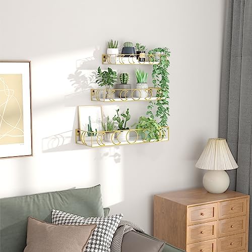 PHAREGE Moon Phase Floating Shelves Set of 3