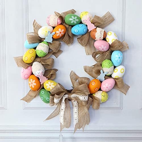 48 Inch Christmas Wreath with Easter Egg and Gnome Decorations