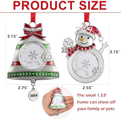2024 Solid Metal Christmas Tree Ornament Set