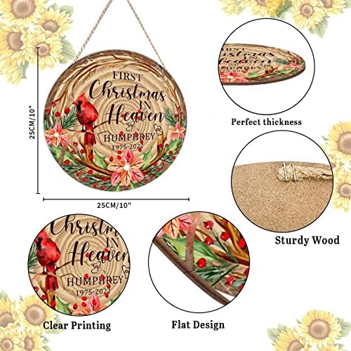 Farmhouse Door Hanger Red Birds Wreath Wood Sign 10x10in