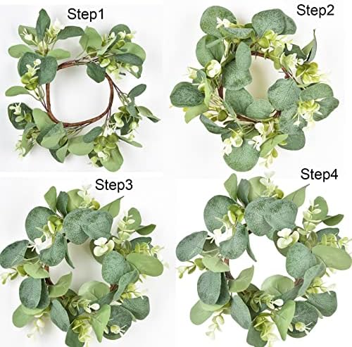Artificial Eucalyptus Wreath 9 Inch Farmhouse Decor