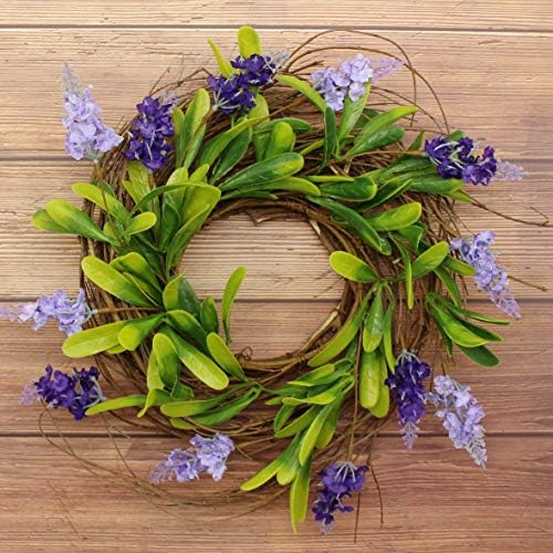 Rustic Country Artificial Lavender and Twig Wreath 12-Inch