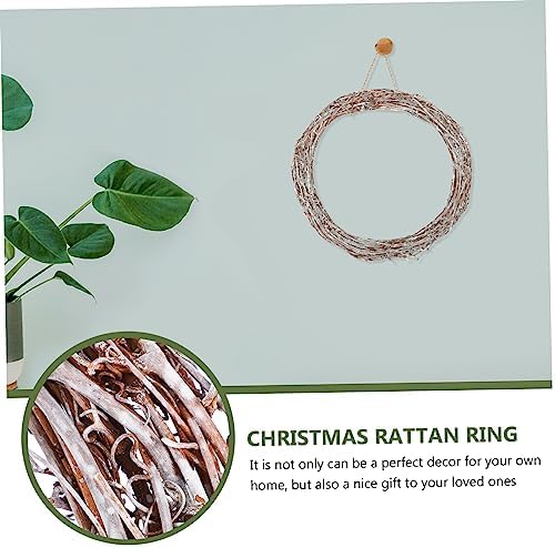NOLITOY 1pc Rattan Wreath Garland for Home Decor
