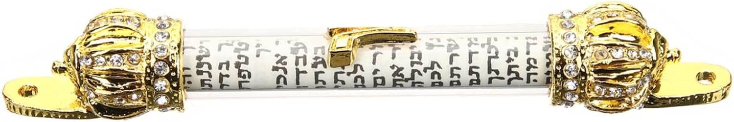 3Pcs Metal Mezuzah for Door with Scroll Decor