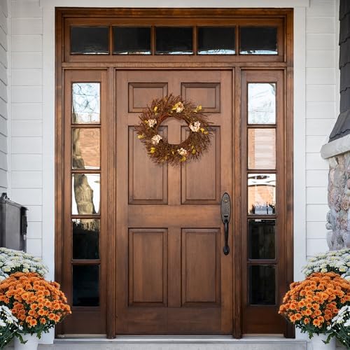 Northlight Fall Grass Autumn Harvest Wreath 32 Inch