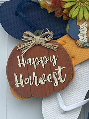 Fall Wreath Hanger for Front Door with Scarecrow Design