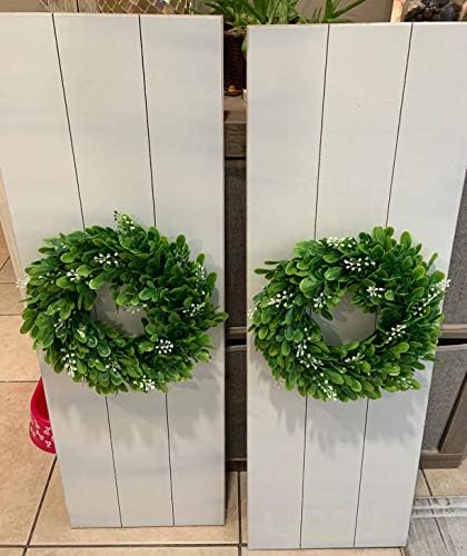 LSKYTOP 4 Pcs Artificial Boxwood Wreath 11 Inch
