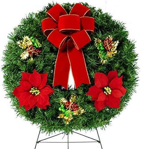 Sympathy Silks Christmas Memorial Wreath Decoration