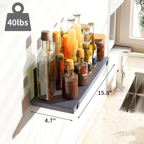 Fixwal Floating Shelves Set of 5 Grey