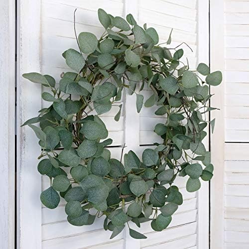 Idyllic Eucalyptus Leaves Wreath 22 Inches Front Door Decor