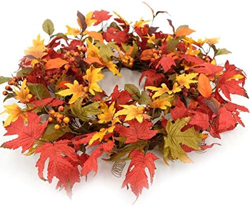 Idyllic 20 Inch Fall Wreath for Front Door