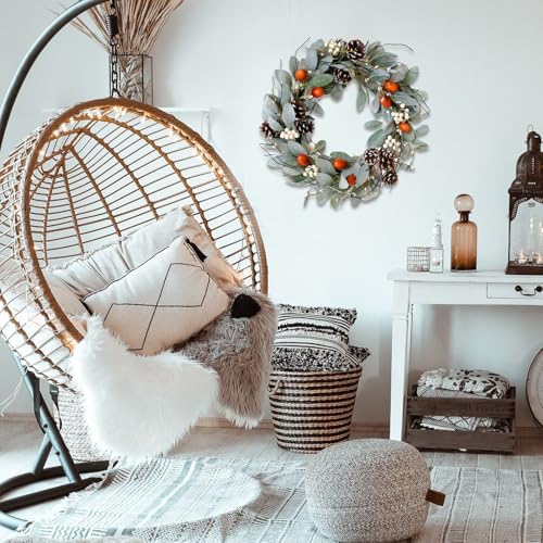 Idyllic 20 Inch Winter Wreath for Front Door