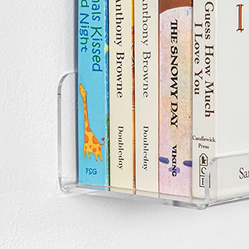 OAPRIRE 2 Pack Clear Acrylic Floating Shelves 10 Inch Set