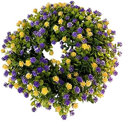 Cakina Spring Summer Purple Yellow Wreath Set