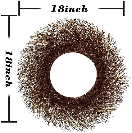 Temfmy 18 Inch Rattan Vine Branch Wreath for DIY Crafts