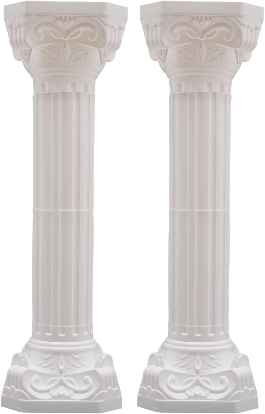 2 Pieces Roman Columns with Bases for Wedding Events