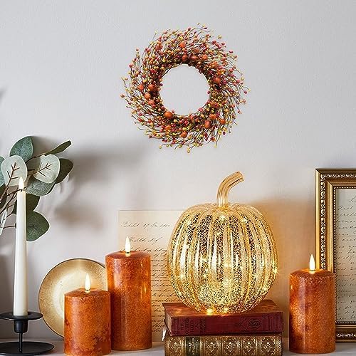 TEMPUS Fall Berry Wreath 20 Inch Autumn Decor