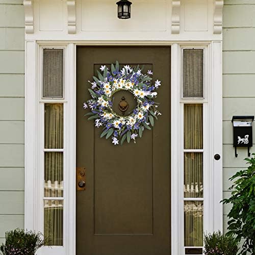 Violet Ever Garden 20 Inch Spring Wreath for Front Door