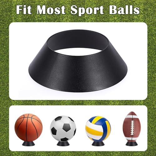 Hipiwe 6 Pack Ball Display Stand for Sports Balls