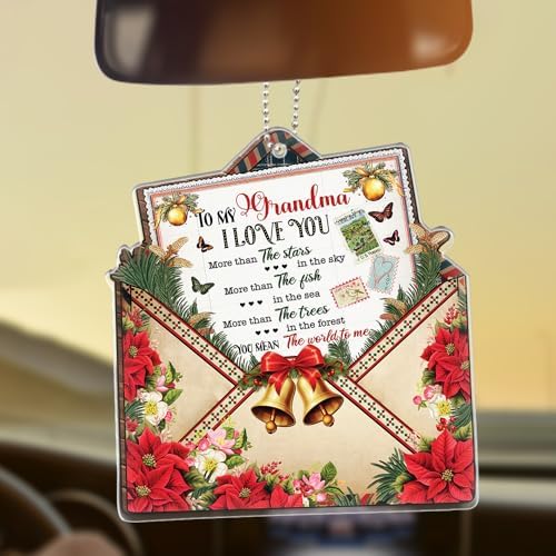 RABOWA Bell Merry Christmas Clear Acrylic Ornament