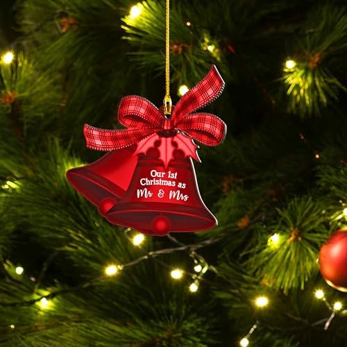 Our First Christmas Mr and Mrs Ornament Wedding Gift
