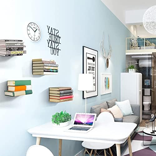 Fentec Invisible Floating Bookshelf 4-Pack White