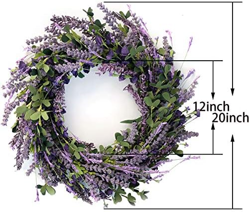 Bibelot 20 Inch Lavender Wreath Front Door Decor