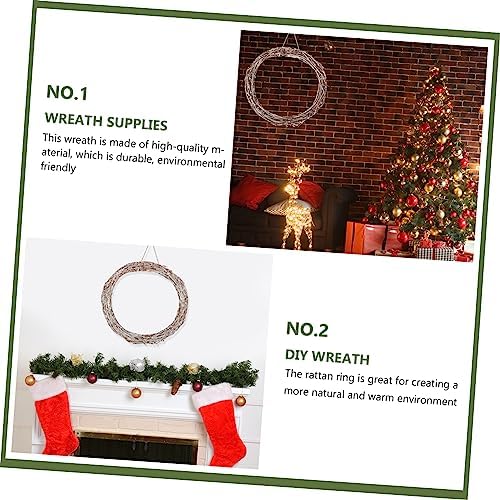 Handmade Rattan Wreath for Home Decor and Seasonal Crafts