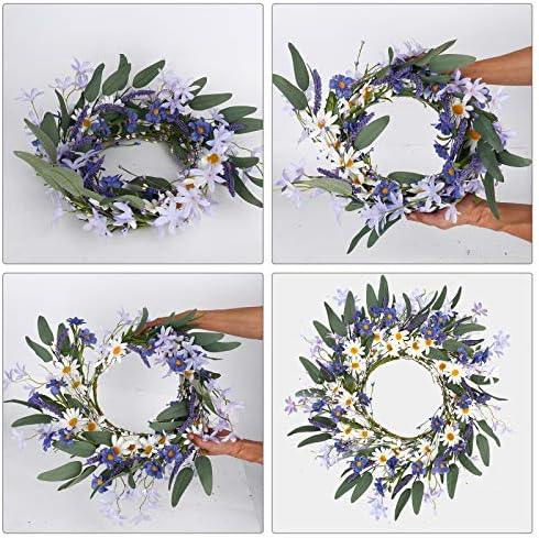 Violet Ever Garden 20 Inch Spring Wreath for Front Door