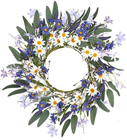 Violet Ever Garden 20 Inch Spring Wreath for Front Door