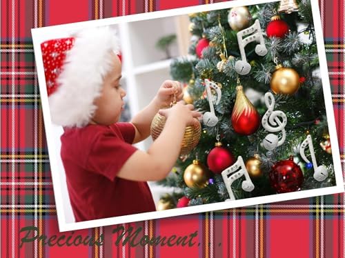 Christmas Traditions 4 Inch Glittered Musical Hanging Ornaments Set of 6