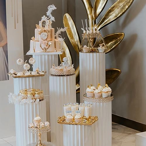 4PCS Foldable Cylinder Pedestal Stands for Parties