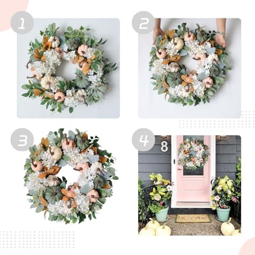 Idyllic 22 Inch Rustic Farmhouse Fall Wreath