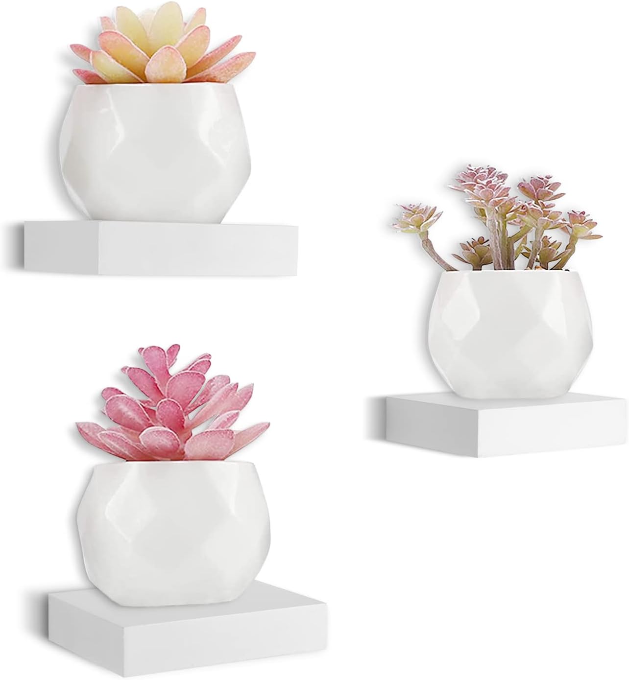 HAO Set of 3 White 6 Inch Floating Shelves