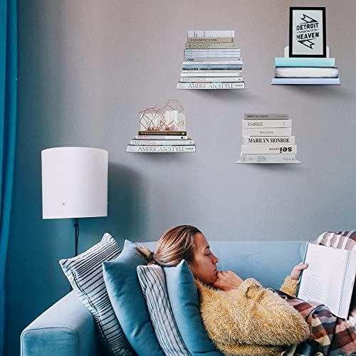 Fentec Invisible Floating Bookshelf 4-Pack White