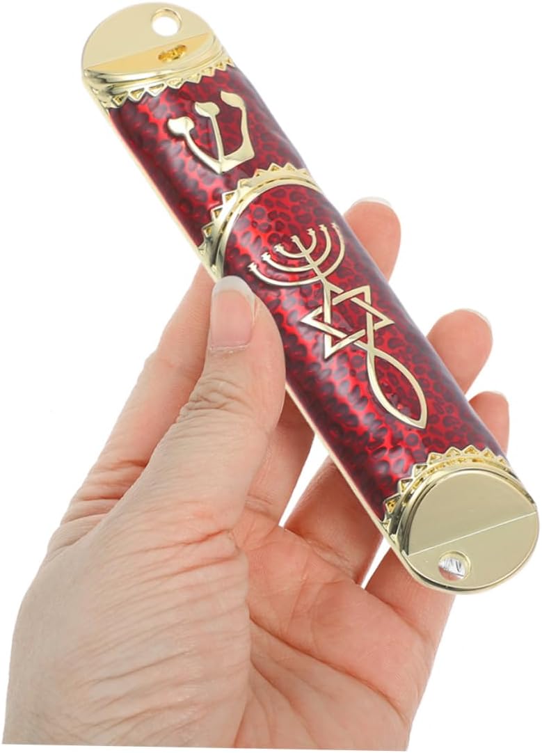 Mobestech 2 Sets Metal Mezuzah with Authentic Scroll for Home Blessing