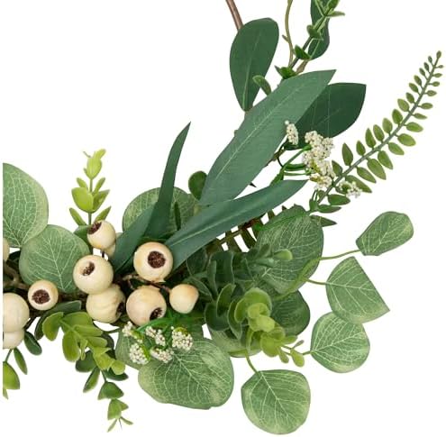 Eucalyptus Leaf and Fern Golden Ring Wreath