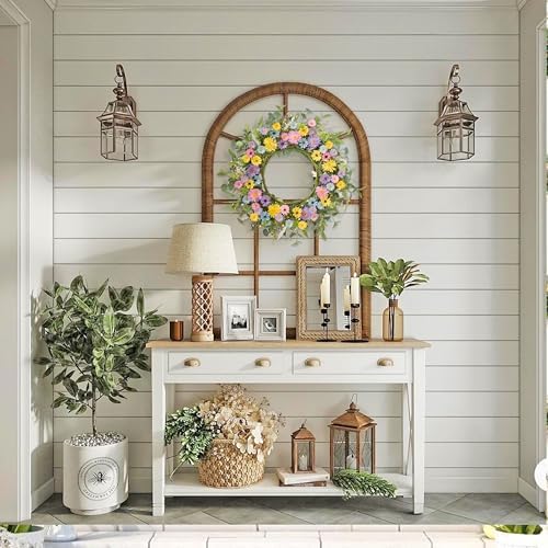 24 Inch Spring Summer Floral Door Wreath