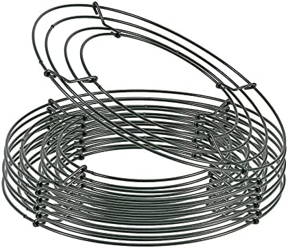 JEUIHAU 10 Inch Green Metal Wreath Frames 15 Pack