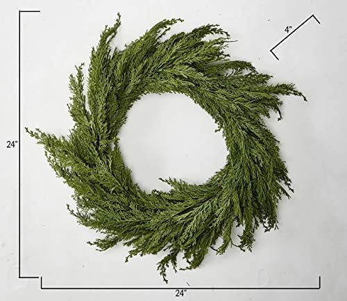 24 Inch Cedar Wreath for Home Decor