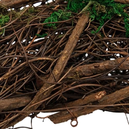 Northlight Moss and Twig Artificial Wreath 13 Inch Green Brown