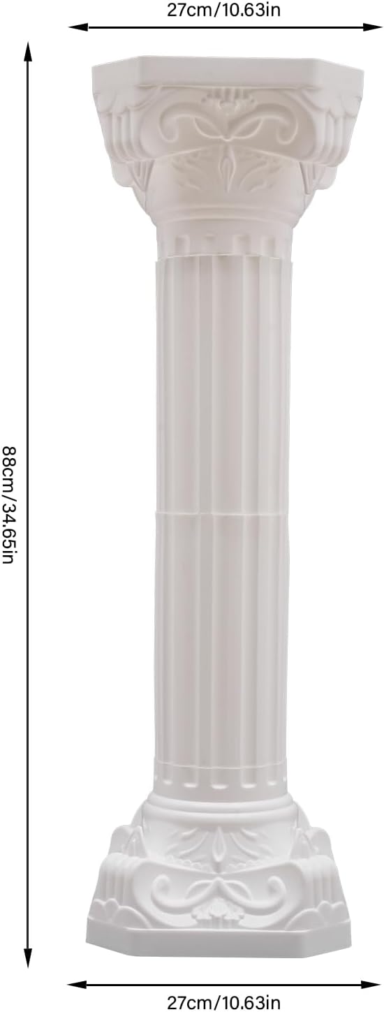 2 Pieces Roman Columns with Bases for Wedding Events